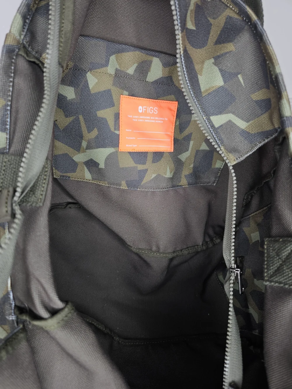 FIGS Camo FREEx Canvas Weekender Tote Bag - Martini Olive